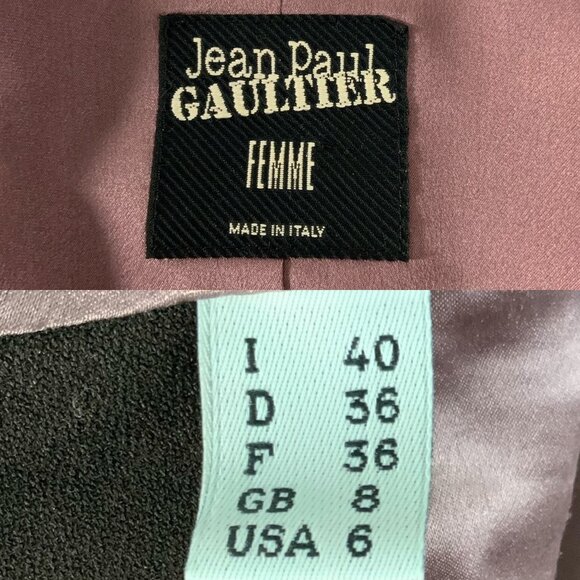 Jean Paul Gaultier Blazer 40 US/6 Button Front Peplum Victorian Gothic Steampunk - Picture 6 of 14